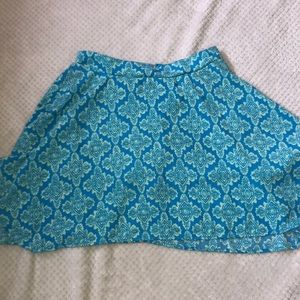 Teal and blue skirt